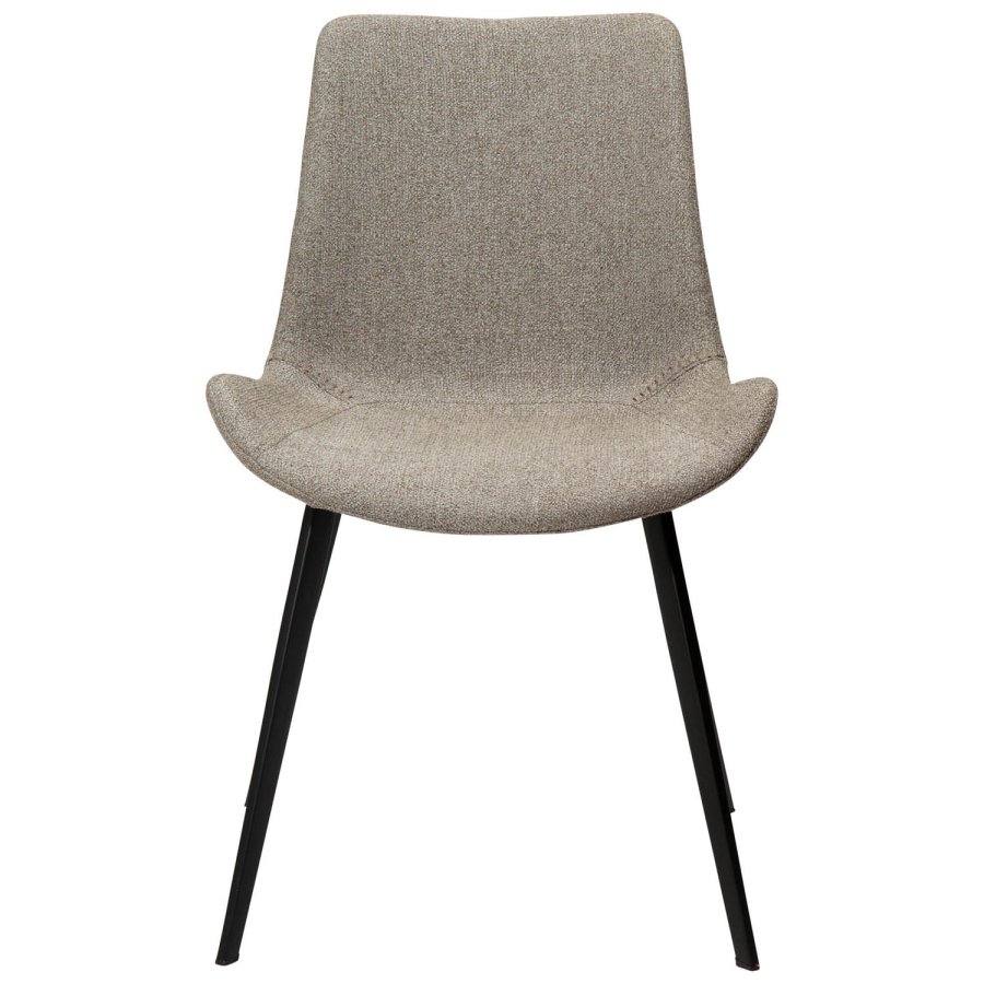 DAN-FORM Hype spisebordsstol - sand bouclé stof og sort stl