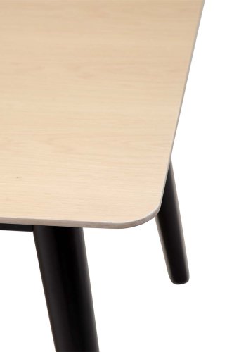 DAN-FORM Yolo spisebord, rektangulr - hvidvasket egefinér og sort tr (100x220)