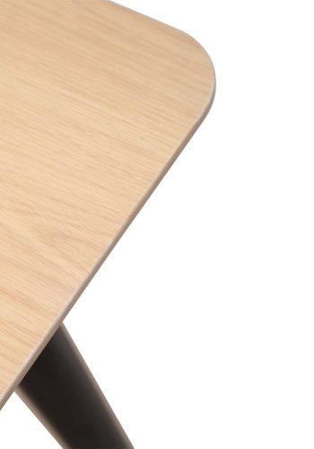 DAN-FORM Yolo spisebord, rektangulr - hvidvasket egefinér og sort tr (100x220)