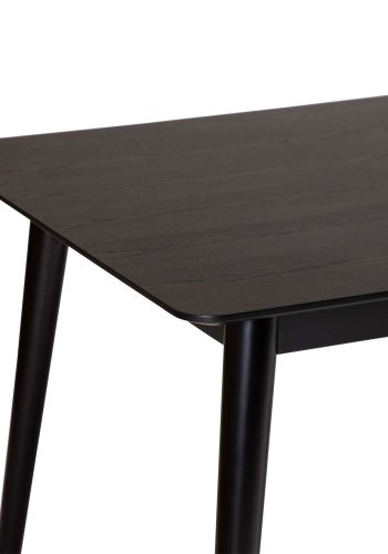 DAN-FORM Yolo spisebord, rektangulr - sort askefinér og sort tr (100x220)