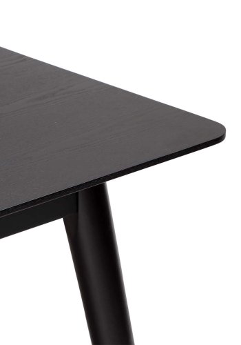DAN-FORM Yolo spisebord, rektangulr - sort askefinér og sort tr (100x220)