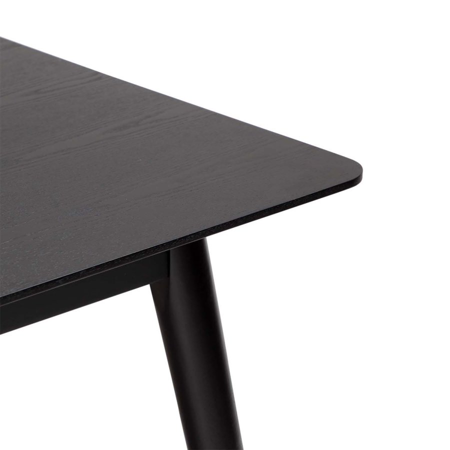 DAN-FORM Yolo spisebord, rektangulr - sort askefinér og sort tr (100x220)