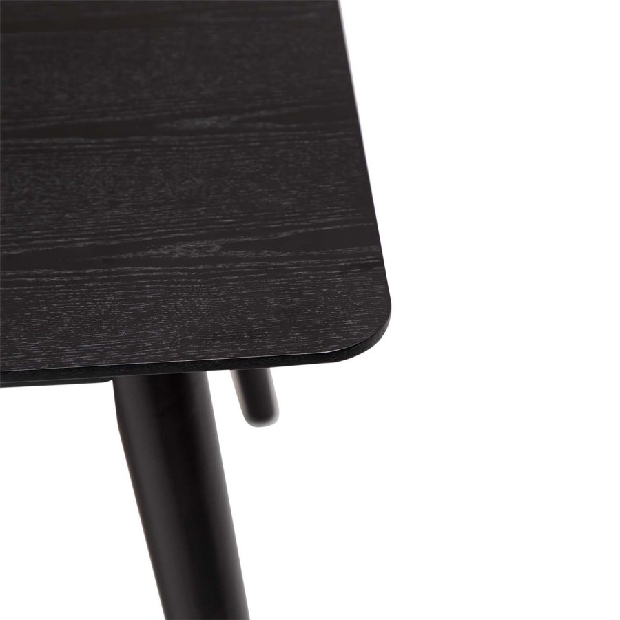 DAN-FORM Yolo spisebord, rektangulr - sort askefinér og sort tr (100x220)