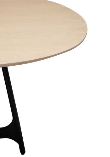 DAN-FORM Ooid spisebord, oval - brun egefinér og sort stl (110x220)