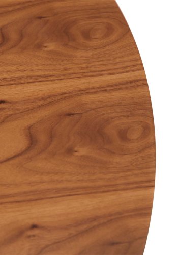 DAN-FORM Ooid spisebord, oval - brun valndfinér og sort stl (110x220)