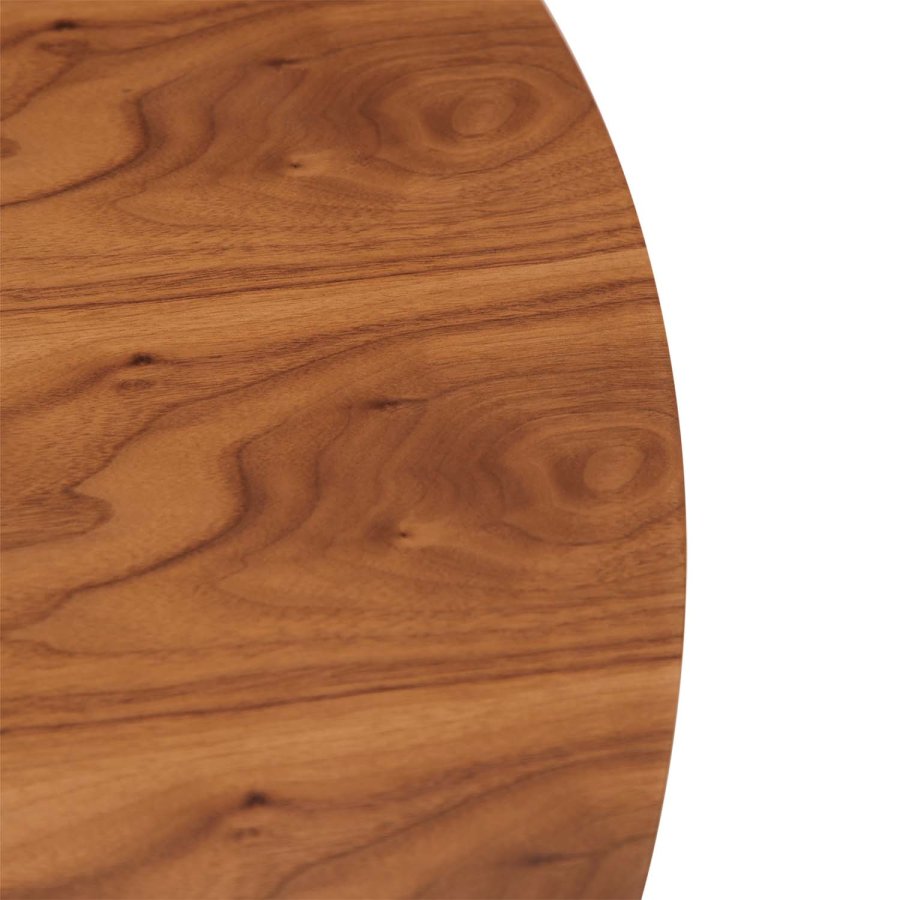 DAN-FORM Ooid spisebord, oval - brun valndfinér og sort stl (110x220)