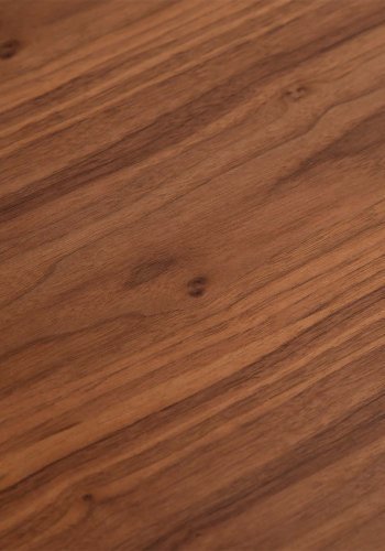 DAN-FORM Ooid spisebord, oval - brun valndfinér og sort stl (110x220)