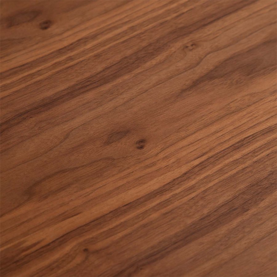 DAN-FORM Ooid spisebord, oval - brun valndfinér og sort stl (110x220)