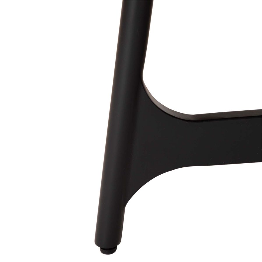 DAN-FORM Ooid spisebord, oval - brun valndfinér og sort stl (110x220)