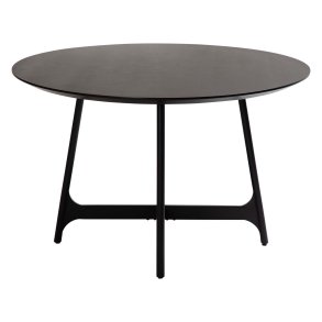 DAN-FORM Ooid spisebord, rund - sort askefinér og sort stl (120)