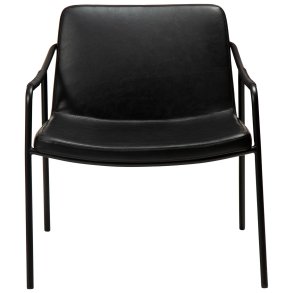 DAN-FORM Boto loungestol, m. armln - vintage sort kunstlder og sort stl