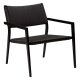 DAN-FORM Loop loungestol, m. armln - sort papirsnor og sort stl