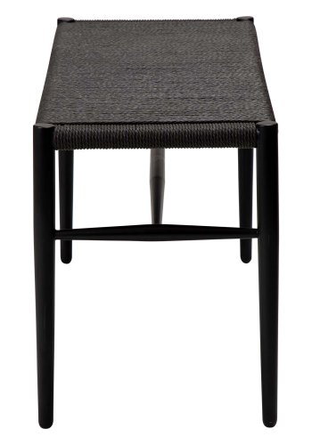 DAN-FORM Sava bnk, rektangulr - sort papirsnor og sort stl (100x35)