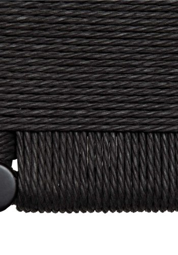 DAN-FORM Sava bnk, rektangulr - sort papirsnor og sort stl (100x35)