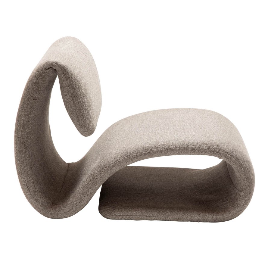 DAN-FORM Dubna loungestol - brun bouclé stof