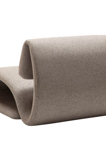 DAN-FORM Dubna loungestol - brun bouclé stof