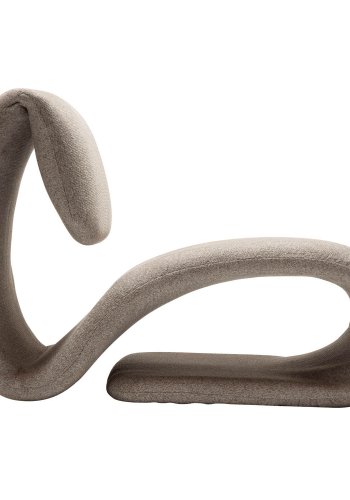 DAN-FORM Dubna loungestol - brun bouclé stof