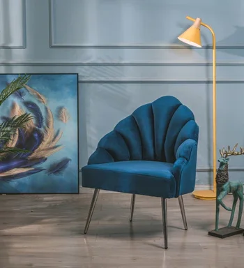 NORDLYS Bolge lnestol - bl fljl og metal