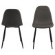 ACT NORDIC Wilma spisebordsstol - antracitgr stof m. metalben