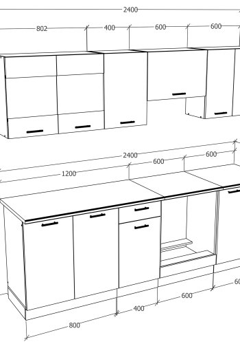 VCM NORDIC 240 Esilo 8-delt tekkken - glas og natur tr
