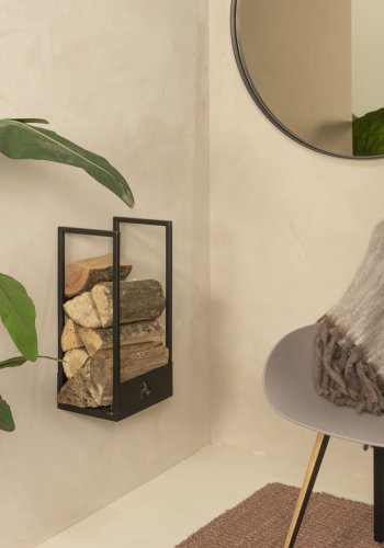 SPINDER DESIGN Lumber Locker S, opbevaring til brnde - sort stl