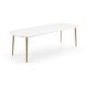 KAVE HOME Oqui spisebord m. tillgsplader, ovalt, hvid MDF 160 (260) x 100 cm