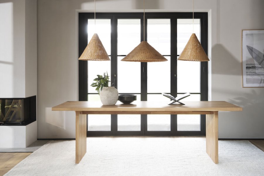 ROWICO Emmett spisebord, rektangulr - natur eg (240x95)