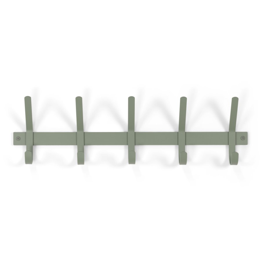 SPINDER DESIGN Dexter 5 knagerkke, m. 5 knager - stvet grn stl