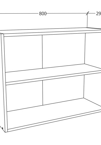 VCM NORDIC Esilo 2 dre 80 kkken vgskab, m. 2 lger og 1 hylde - hvid og natur tr