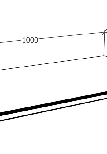 VCM NORDIC Esilo 100 bordplade, rektangulr - antracitgr komposittr (100x60)