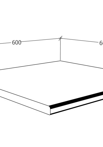 VCM NORDIC Esilo 60 bordplade, kvadratisk - hvid komposittr (60x60)
