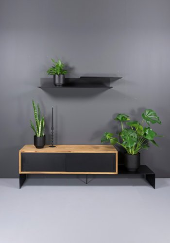 TORNA DESIGN Folded 2 vghylde - sort stl (B:119)