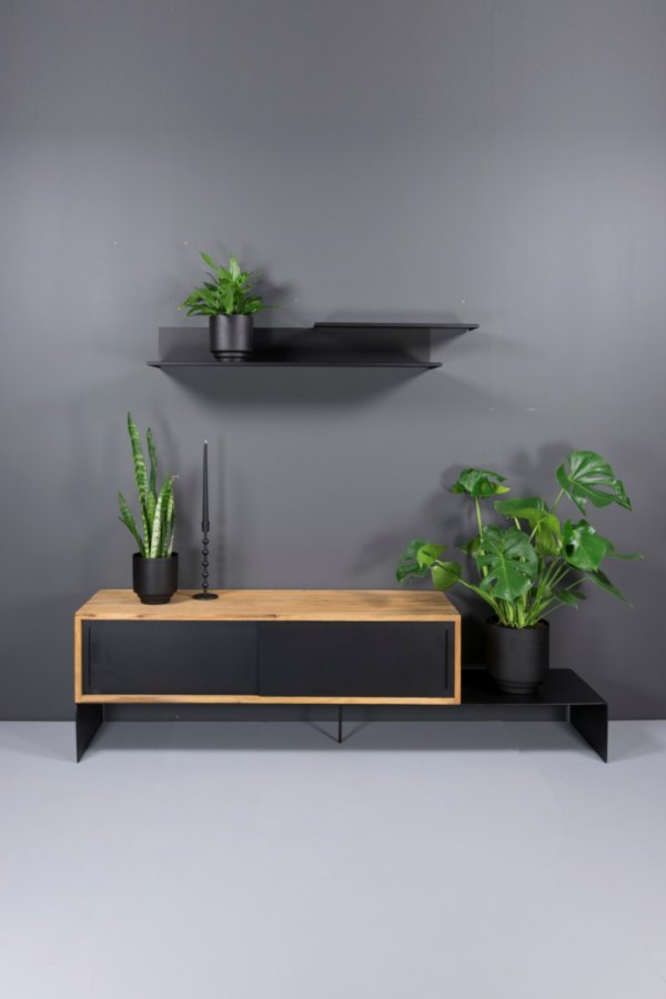 TORNA DESIGN Folded 2 vghylde - sort stl (B:119)