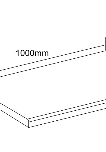 VCM NORDIC Fasola kkkenbordplade, rektangulr - hvid tr (100x60)
