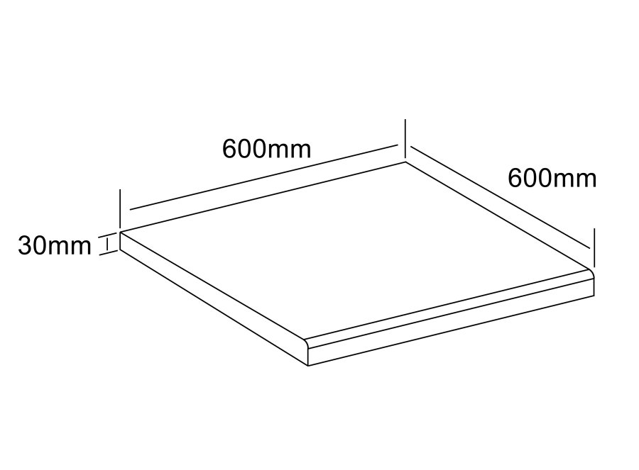 VCM NORDIC Fasola kkkenbordplade, kvadratisk - natur tr (60x60)