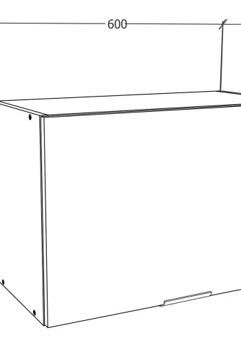 VCM NORDIC Fasola kkken vgskab over emhtte, m. 1 lge - natur/hvid tr (B:60
