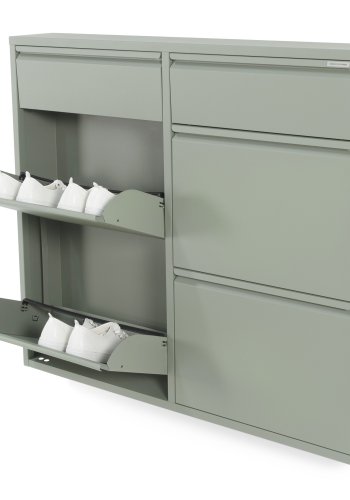 SPINDER DESIGN BILLY 6 skoskab, m. 6 lger - stvet grn stl