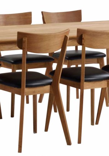 ROWICO Filippa spisebord - olieret eg, m. udtrk (180x90)