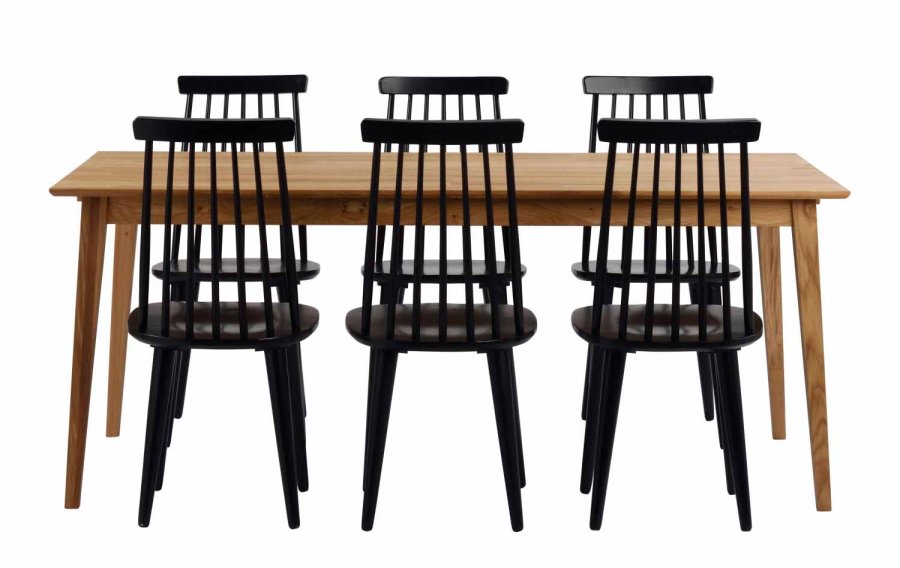 ROWICO Filippa spisebord - olieret eg, m. udtrk (180x90)