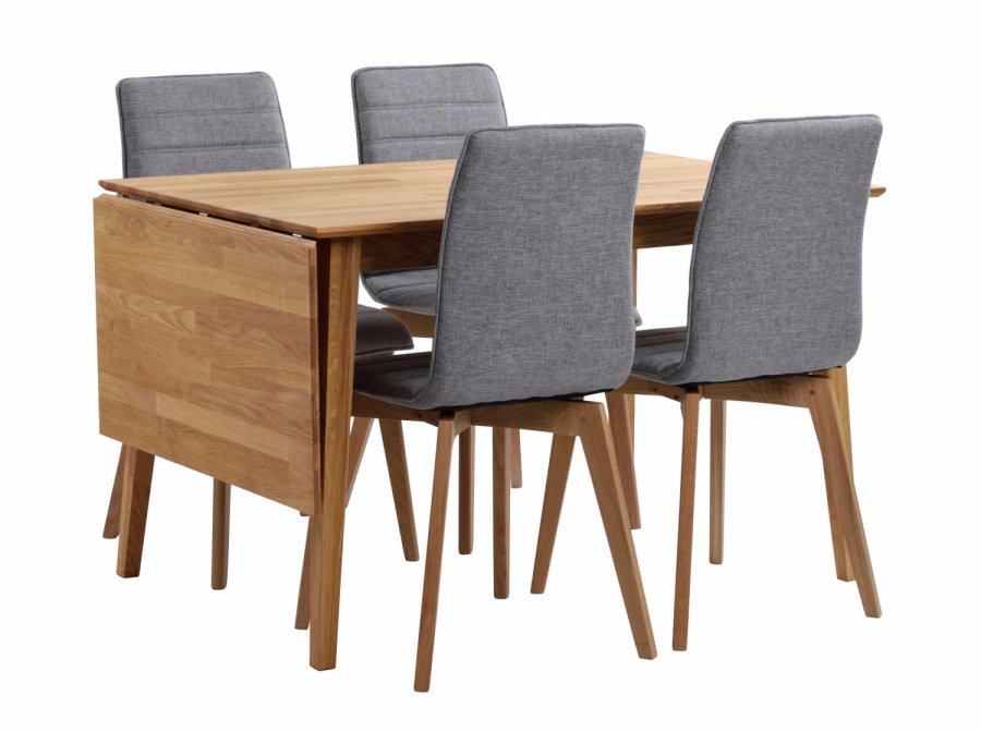 ROWICO Filippa spisebord - olieret eg m. klap (80x120+45)  