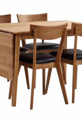 ROWICO Filippa spisebord - olieret eg m. klap (80x120+45)  