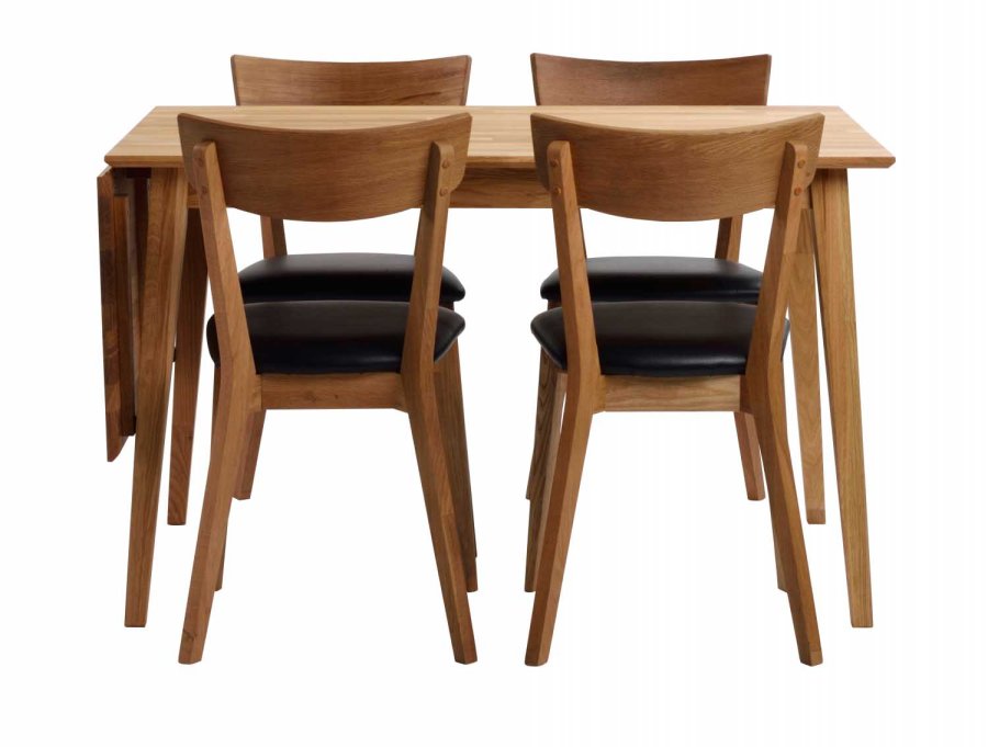 ROWICO Filippa spisebord - olieret eg m. klap (80x120+45)  