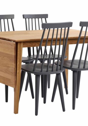ROWICO Filippa spisebord - olieret eg m. klap (80x120+45)  