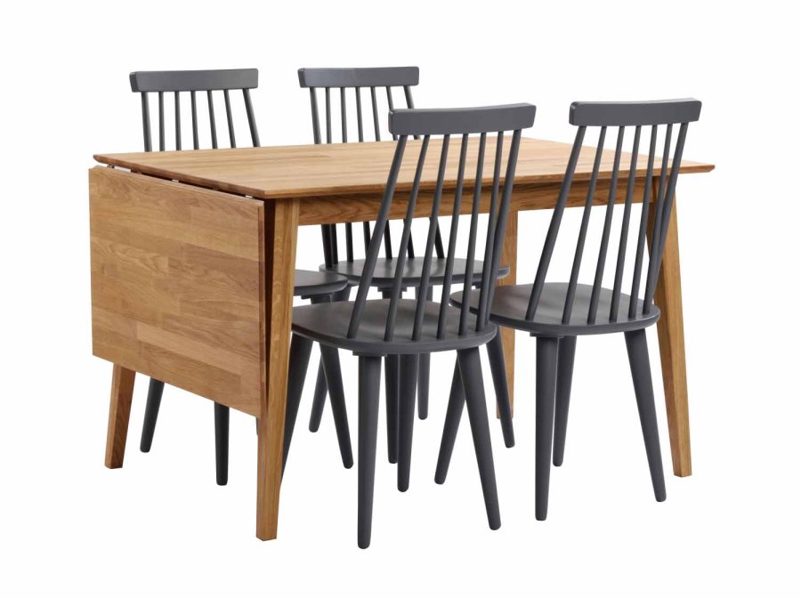 ROWICO Filippa spisebord - olieret eg m. klap (80x120+45)  