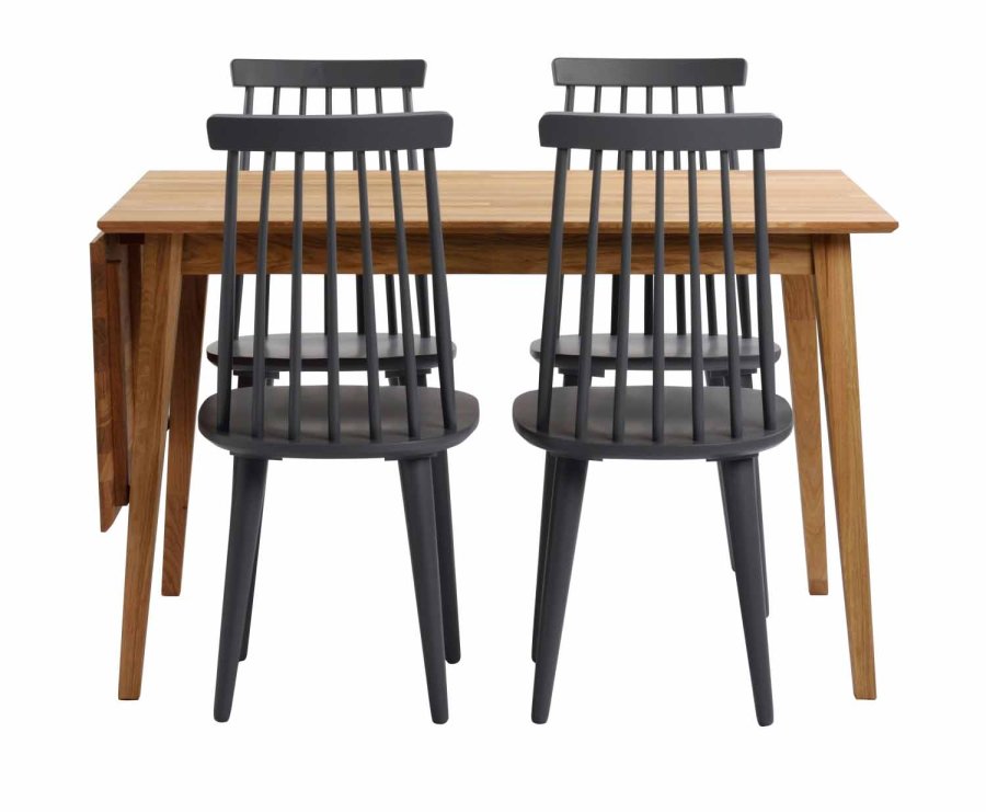 ROWICO Filippa spisebord - olieret eg m. klap (80x120+45)  