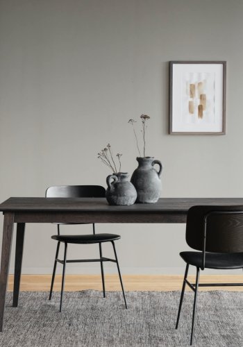 ROWICO rektangulr Filippa spisebord m. udtrk - mrkebrun eg (180x90)