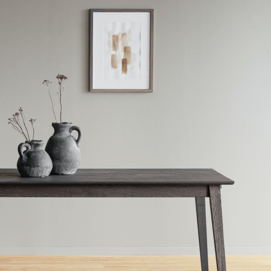 ROWICO rektangulr Filippa spisebord m. udtrk - mrkebrun eg (180x90)