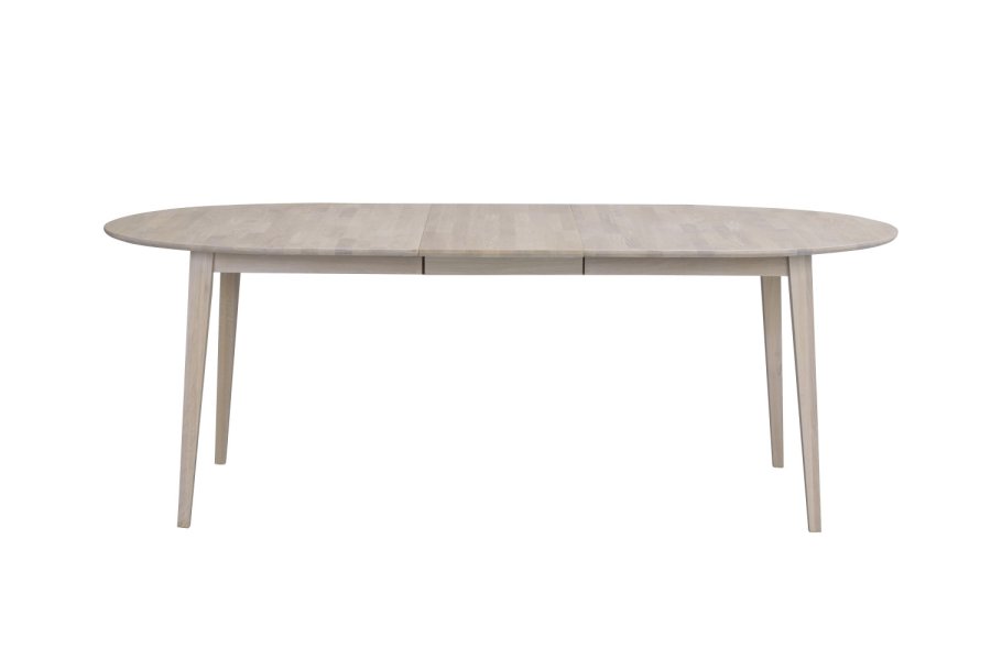 ROWICO Filippa spisebord - hvidolieret eg, inkl. tillgsplade (170/210x105) 