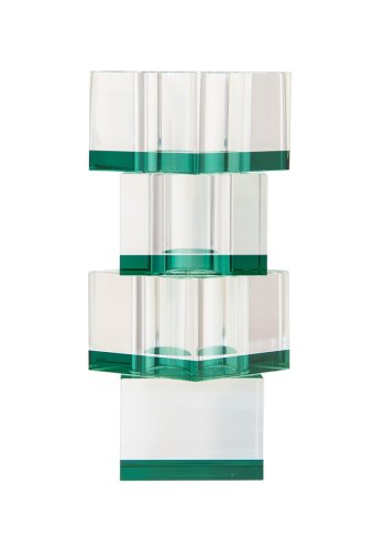 HOUSE OF SANDER Flora vase - klar og grn glas (7x7)