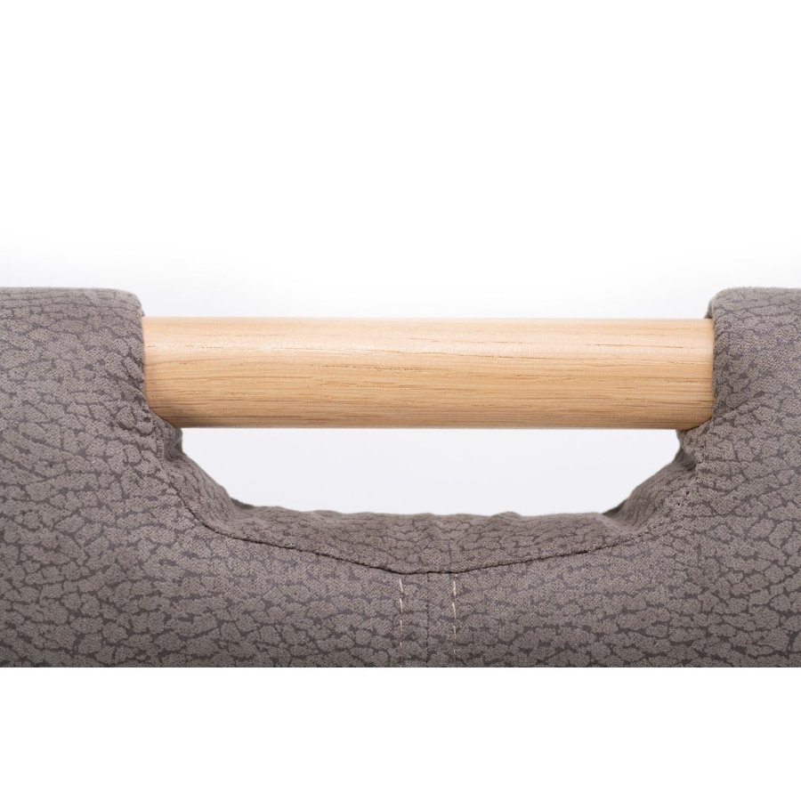 NocNoi Flynder spisebordsstol - taupe/natur stof/egetr